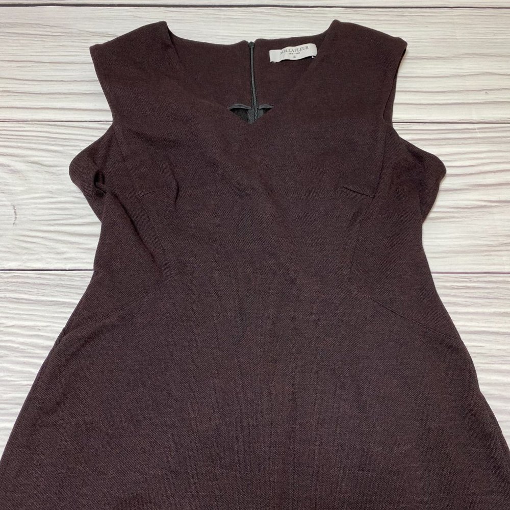 M.M. Lafleur Maggie Textured Ponte Dress Malbec - Picture 3 of 16